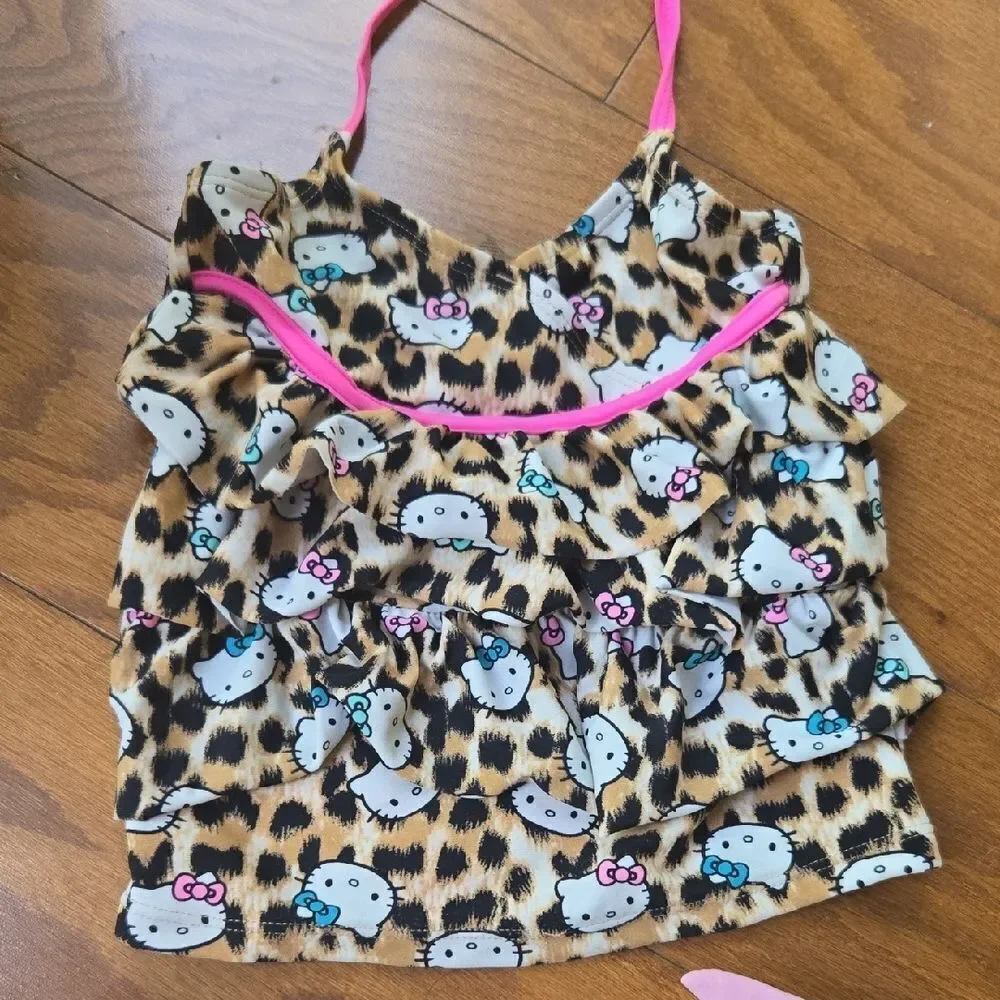 Hello Kitty Pink and Leopard Print Bikini